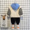Googo Gaaga Funky White Teddy Printed Full Sleeves Cotton T-Shirt & Pant Set For Boys - Image 3