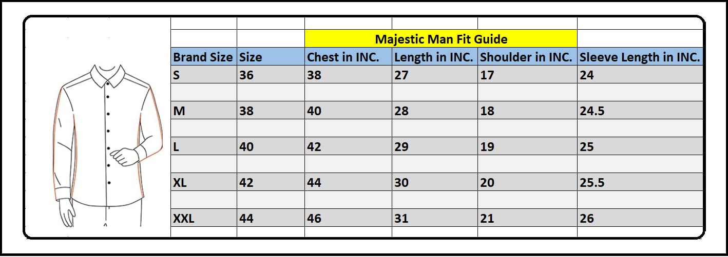 Majestic Man Slim Fit Cotton Casual Printed Shirt for Men (M, Beige) - Image 2