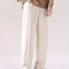 Fashion Booms Men's Cream Baggy Pants Loose Fit Lightweight with Summer.Men Cool Pants Stylish Comfortable Slim Fit Strechable Lower for Men Suitable for Gym, Travelling, Camping - Image 5