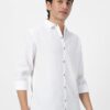 Urbano Fashion Men's White Cotton Full Sleeve Regular Fit Textured Shirt with Spread Collar (shirtsmocregfs-06-white-l) - Image 5