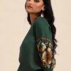 rytras Women's Embroidered Regular Top(Green,M) - Image 4