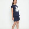 TotzTouch Cotton Girls Night Wear T Shirt & Shorts Set | Summer Cord set for Kids Girls | Night Dresses Tee Top & Shorts Set of 1 (Size Options - Age 3 Years to 15 Years) - Image 2