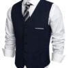 OORA Men's Waist Coat/Jacket Slim Casual Blazer (Tuxedo_NavyBlue_38) - Image 3