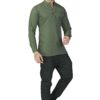 Krishna Apparels - Women & Men Couple Kurta & Kurti Set - Fancy Printed Dress for Women & Men - Casual Dress - Pure Couple Kurta & Kurti Set - Viscose/Rayon (Green, Men - M/Women - XL) - Image 3