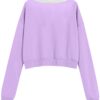 FUNKY MONKEY Cotton Blend Girls and Womens Long Sleeve Dropshoulder Hooded Pullover Crop Tops and Regular Fit Hoodies. (Foe Summer and Winterwear Both) (15-16, Cl-Purple) - Image 5