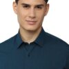 Peter England Men's Everday Regular Fit Solid Shirt | Cotton Rich | 5-Pin Pocketing Navy - Image 3