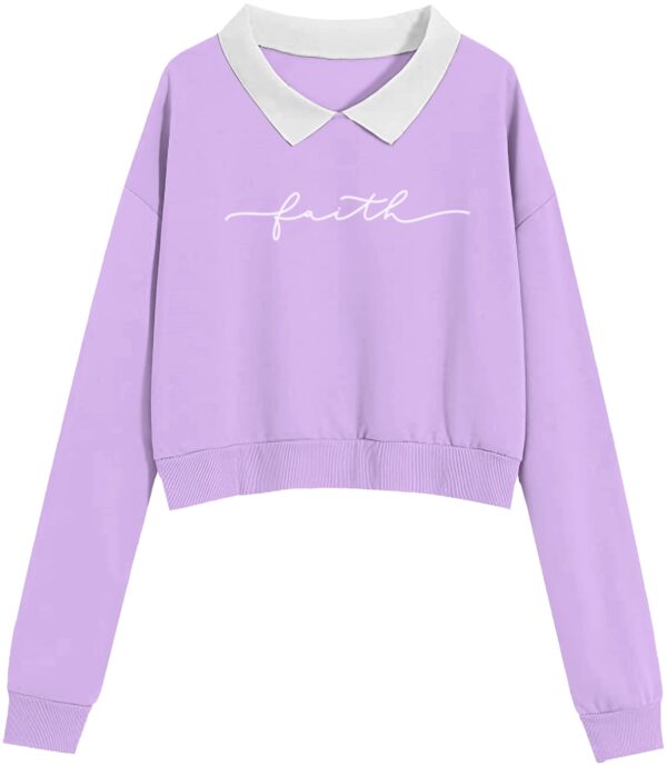 FUNKY MONKEY Cotton Blend Girls and Womens Long Sleeve Dropshoulder Hooded Pullover Crop Tops and Regular Fit Hoodies. (Foe Summer and Winterwear Both) (15-16, Cl-Purple)