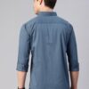 Majestic Man Cotton Solid Slim Fit Casual Shirt for Men (Medium, Dark Grey) - Image 5