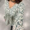 New Printed Short Kurti and top for Womans (in, Alpha, M, Regular, Floral top Grey) - Image 3