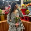 New Printed Short Kurti and top for Womans (in, Alpha, M, Regular, Floral top Grey) - Image 4