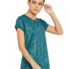 Clovia Women's Polyester Activewear Short Sleeve Sports T-Shirt (AT0124G08_Blue_XL) - Image 4