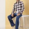 Thomas Scott Men's Slim Fit Full Sleeves Tartan Checked Casual Shirt (Maroon) - Image 2