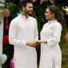 Fashion Galleria Cotton Blend Fabric Mens and Womens Kurta and Couple Kurti Dress 2 pcs Combo (White, Men - XXL/Women - L) - Image 4
