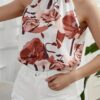 Bollyclues Women's Printed Rayon Shirt Top for Women | Western Shirt for Women Stylish Latest | Office Wear Crop Top Blouse(TO-04) - Image 5