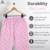 CLAP Kids Cotton Printed Full Sleeves Night Suit (Pink.Cherry, 3-4 Years) - Image 3