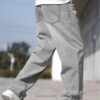 Ben Martin Grey Wide Leg Loose Baggy Jeans for Men, 32 - Image 7