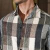 Campus Sutra Men's Multicolour Woven-Block Oversized Shirt for Casual Wear | Spread Collar | Long Sleeve | Button Closure | Oversized Shirt Crafted with Comfort Fit for Everyday Wear - Image 2