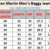 Ben Martin Grey Wide Leg Loose Baggy Jeans for Men, 32 - Image 2