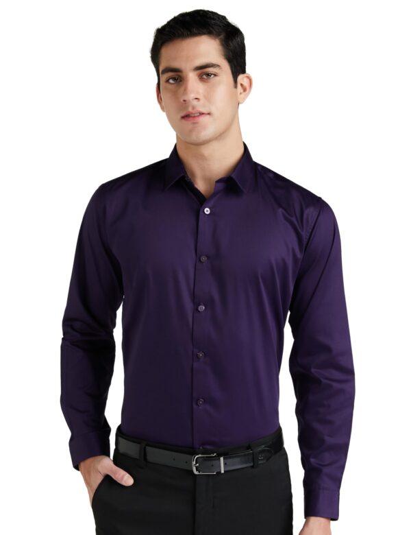 Van Heusen V Dot Men's Slim Fit Shirt (VDSFESLF506202_Teal 42)