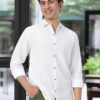 Urbano Fashion Men's White Cotton Full Sleeve Regular Fit Textured Shirt with Spread Collar (shirtsmocregfs-06-white-l) - Image 7