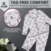CLAP Unisex Baby Kids Cotton Printed Full Sleeves Night Suit White 1Pc (18-24 Months, White, Relaxed) - Image 5