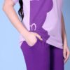100% Cotton Night Dress for Women Stylish | Summer Night Suit Set with Pajama & T-Shirt | Women’s Nightwear Combo with Pockets | Nightwear Set for Women Loungewear & Sleepwear (Lilac, XXL) - Image 4