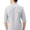 Peter England Men's Slim Fit Full Sleeve Checkered Casual Shirt | 100% Cotton | Premium Twill Weave White - Image 4