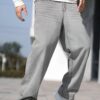 Ben Martin Grey Wide Leg Loose Baggy Jeans for Men, 32 - Image 4