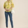 rytras Women's Cotton Printed Regular Fit top(Yellow,XXL) - Image 2