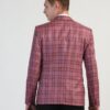 TAHVO Men's Maroon Checkered Blazer with Notch Lapel - Formal and Stylish (in, Numeric, 42, Maroon Checkered) - Image 3