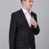 Cantabil Checkered Charcoal Full Sleeves Notch Lapel Formal Blazer for Men | Formal Blazer for Men | Men Blazer for Formal (MBZF00129_Charcoal_40) - Image 7