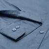 Majestic Man Cotton Solid Slim Fit Casual Shirt for Men (Medium, Dark Grey) - Image 2