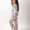 ANTHRILO Pure Cotton Printed Pyjama Set for Girls | Sleepwear | Night Suit, Night Wear | Long Sleeves T-Shirt & Pyjama | Regular Wear | 6-7 Years | WHITE1 - Image 7