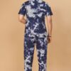 Cotton Fashion Gallaria Couple Combo Pajama Set For Woman & Mens Combo Co-Order Set& Night Suit Set Combo | Nightwear| Tracking| Pajama Set Combo (Men - X_Large/Women - L, Blue & White) - Image 3