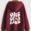 TAGAS Women's Printed Hoodies || Cotton Blend Regular Fit Sweatshirt for Women || Hoodies || Winter Wear for Women Maroon (X_Large) - Image 4