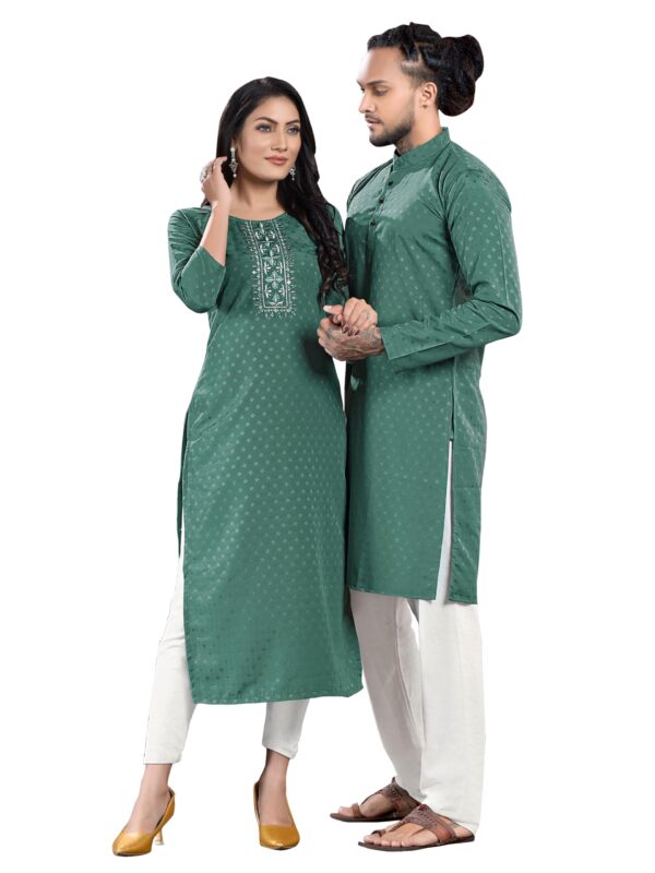 Laxminarayan Fashion Couple Combo, Elegant Kurti & Kurta Set for Stylish Pairs for Couple (FG - 1237, MEN - XXL/WOMEN - M)