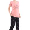 DZZO Cotton Night Suit for Women Girls | Cotton Printed Night Suit Set Pyjama Set Sleepwear Nightwear Nightdress Loungewear for Women (Large) Peach - Image 5