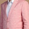TAHVO Men's Blazer Regular Fit Linen Blend – Single Breasted Blazer for Men, Side Vents - Ideal for All Purpose Causal, Formal, Festival, Party and Wedding, Pink, Size-M - Image 4