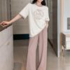BLACKSTEP Women's Cotton Blend T-Shirt & Pyjama Ethnic Co Ord Set, Printed Night Suit, Western Dress, Sleepwear with Relaxed Fit and Stylish Design (XX-Large, Pink) - Image 4