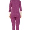 ZEYO Women's Cotton Heart Printed Wine Night Suit Shirt & Pajama Set 5276 (Medium) - Image 6