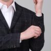 Cantabil Checkered Charcoal Full Sleeves Notch Lapel Formal Blazer for Men | Formal Blazer for Men | Men Blazer for Formal (MBZF00129_Charcoal_40) - Image 4