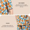 GRECIILOOKS Men Rayon Casual Regular Fit Co-Ord Set (Orange, Small) - Image 2