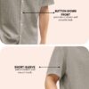GRECIILOOKS Mens Casual Polycotton Regular Fit Shirt (Beige, Medium) - Image 4