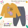 Toddylon New Born Baby Clothes Kids Dress | T-Shirt & Pant | Clothing Sets | T-Shirts and Pyjama Set | Gift Combo | Cotton | Unisex (Yellow & Grey, 6 Months - 12 Months) - Image 4