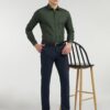 Van Heusen Cotton Men's Slim Fit Shirt (VHSFRSLBJ01503_Green 44) - Image 5