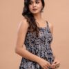 feranoid Women Cotton Printed Sleeveless Strap Peplum Top - Image 8