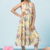 Fashion Dream Girl's Printed Calf Length Fit And Flare Dress (FDGFRK00335 YLW 28_Yellow_7-8Years) - Image 5