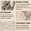 DEELMO Men's Cotton Blend Geometric Regular Fit Shirt (MON321_CHIKU_Down Round_Print_40_Beige - Image 7