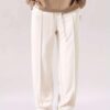 Fashion Booms Men's Cream Baggy Pants Loose Fit Lightweight with Summer.Men Cool Pants Stylish Comfortable Slim Fit Strechable Lower for Men Suitable for Gym, Travelling, Camping - Image 3