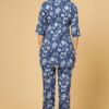Pistaa's Women's Cotton Printed Night Suit Top And Pajama Set (Medium, Indigo Blue) - Image 5